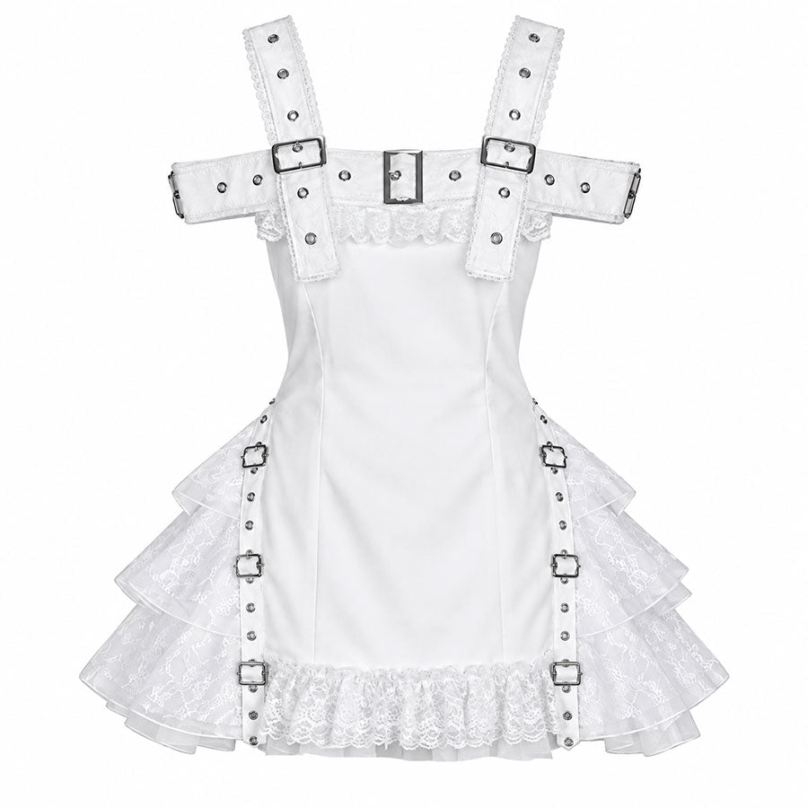 [Arriving at the end of Oct] BONDAGE BELT DRESS (WHITE)