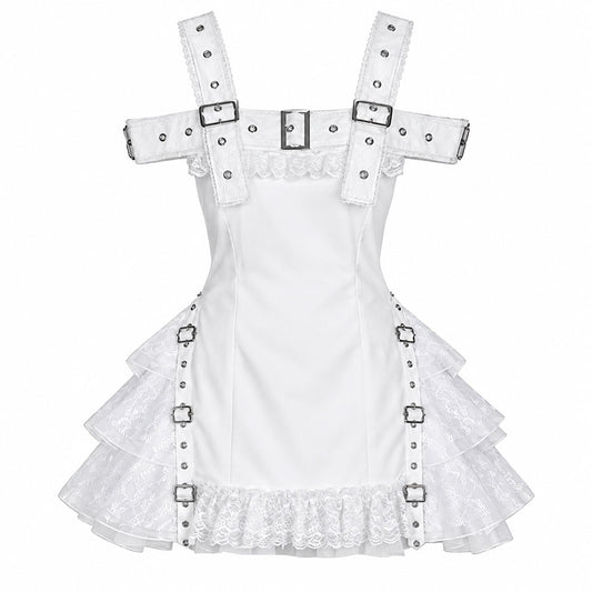 [Arriving at the end of Oct] BONDAGE BELT DRESS (WHITE)