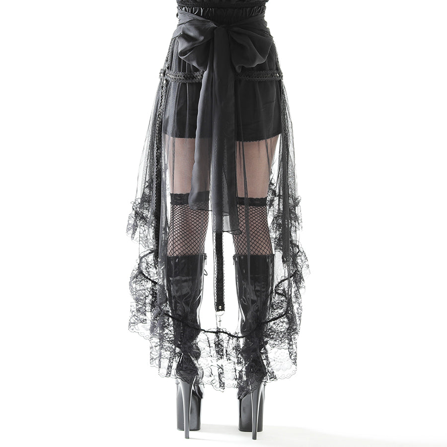 CROSS CAGE PANTS (BLACK) S-size