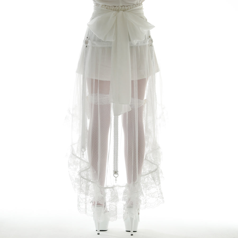 CROSS CAGE PANTS (WHITE) M-size