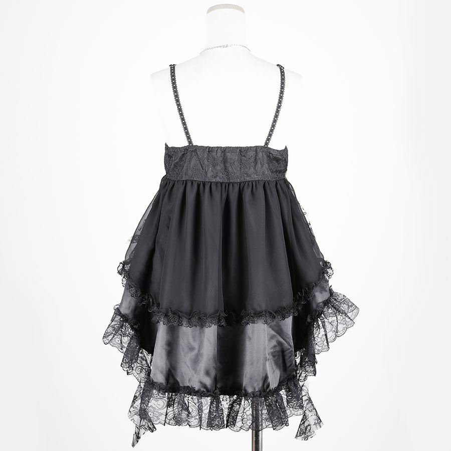 MY BABY DOLL MINI CAMISOLE TOP (BLACK)