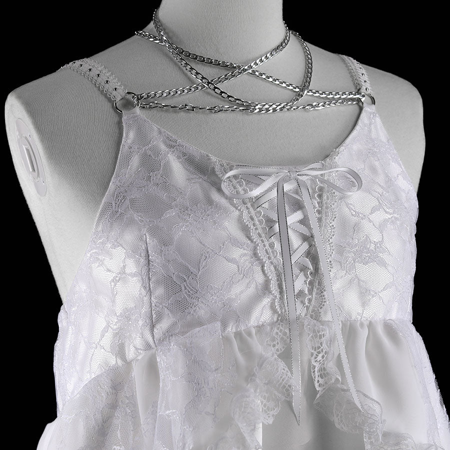MY BABY DOLL MINI CAMISOLE TOP (WHITE)