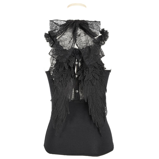 天使之翼吊带背心（黑色）