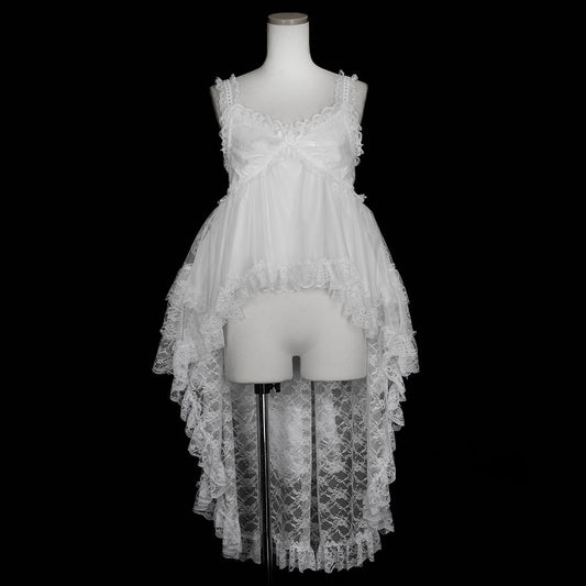 BABY MINI FISH TAIL BUSTIER CAMISOLE (WHITE)