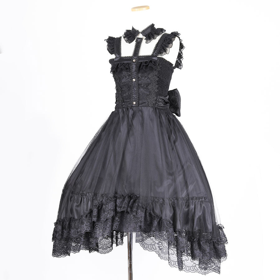 CHEST CROSS CHOKER DRESS(BLACK) MAJOH CHEST CROSS CHOKER DRESS(BLACK) MAJOH