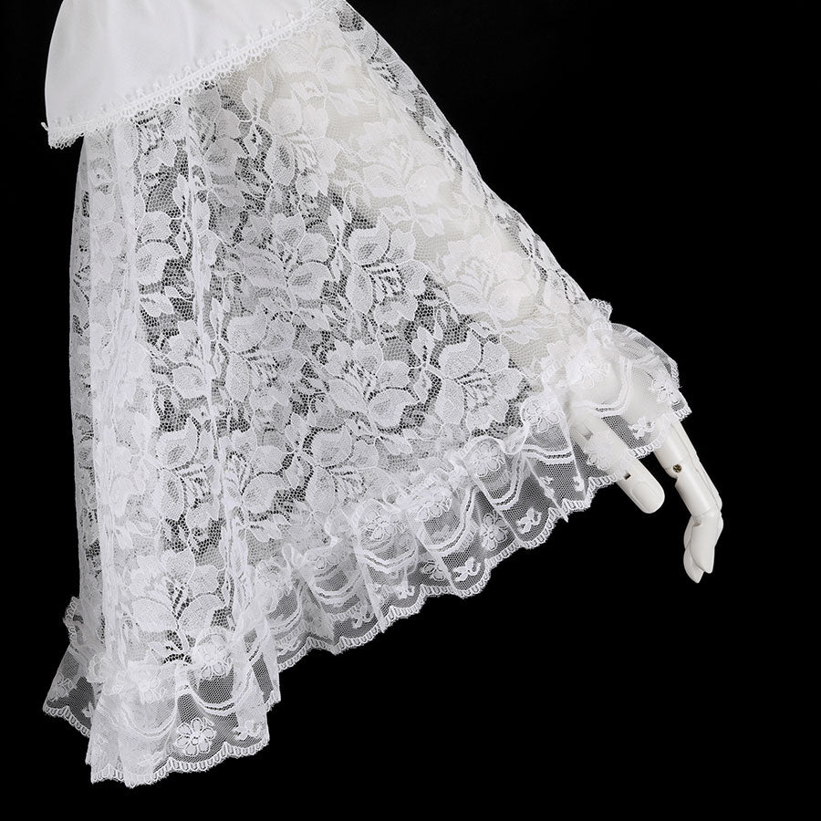 PRINCESS LACE SLEEVE TOP(WHITE)