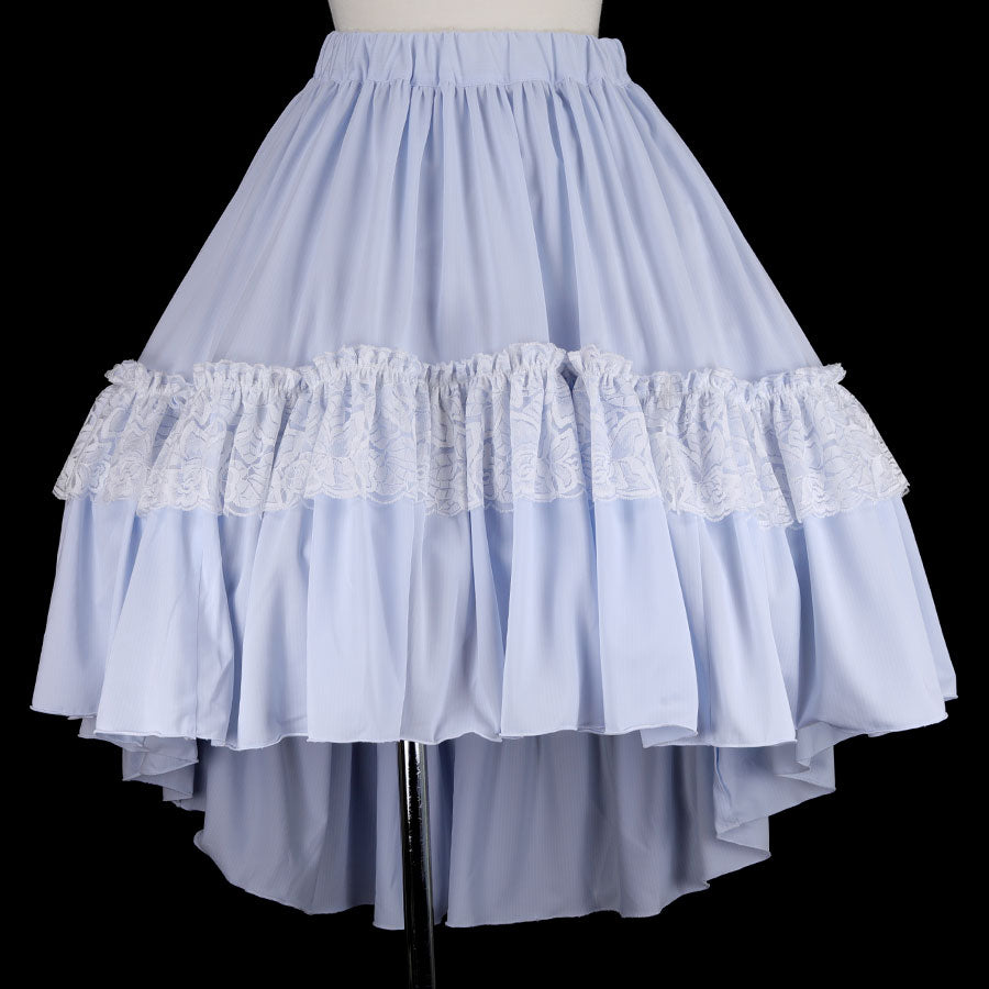 FISH TAIL APRON SKIRT(WHITE × BLUE)