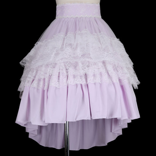 鱼尾围裙裙（白色X紫色）