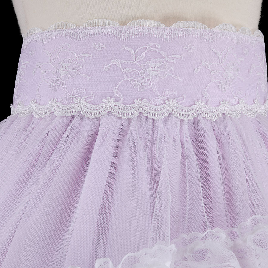 鱼尾围裙裙（白色X紫色）