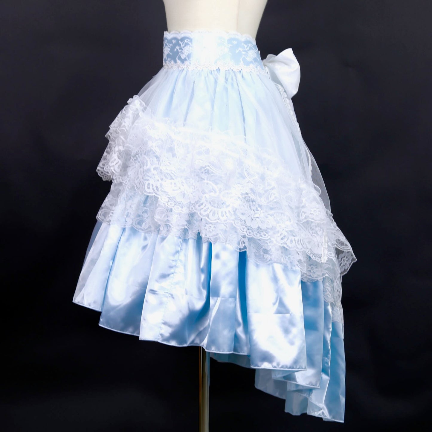 围裙设计鱼尾裙（蓝色X白色）