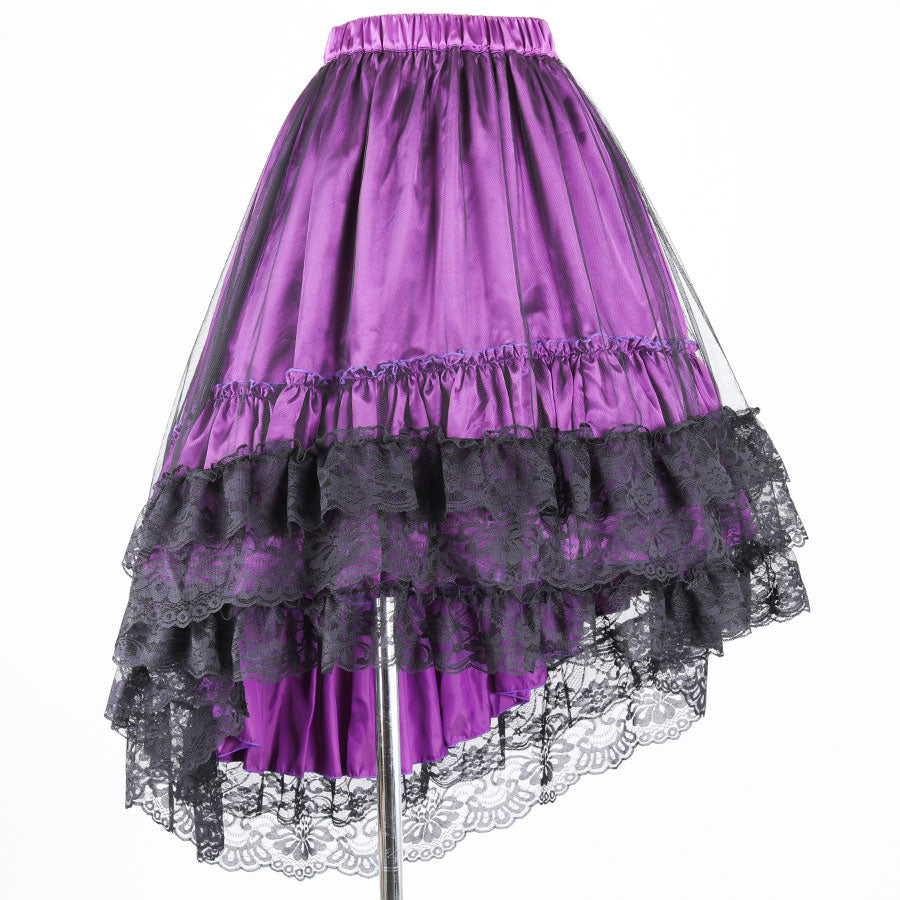 薄纱鱼尾裙（黑色X紫色）