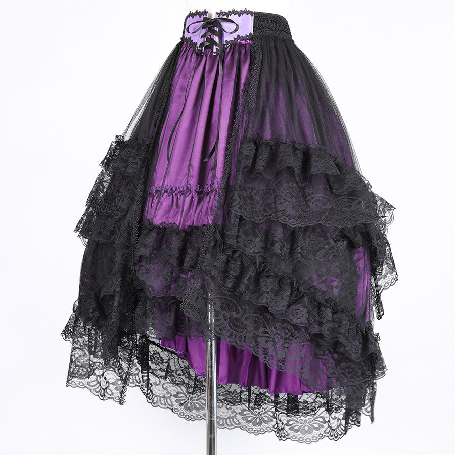 薄纱鱼尾裙（黑色X紫色）