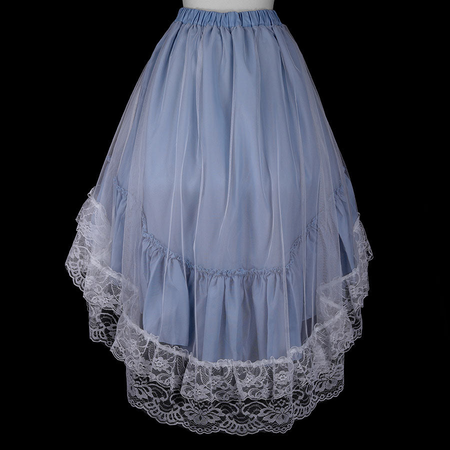TULLE FISH TAIL SKIRT (WHITE x BLUE)