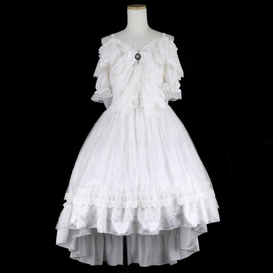 古典世纪鱼尾连衣裙（白色）