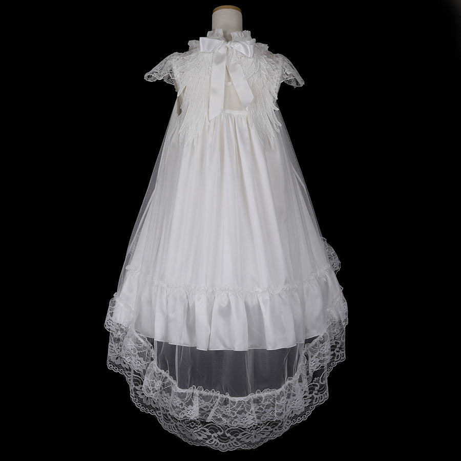 [受注1ヶ月]CROCHET LACE ANGEL WING DRESS (WHITE Plain ver.)