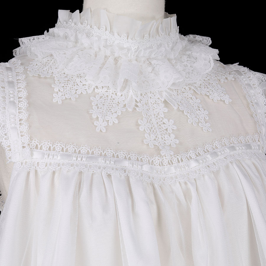 CROCHET LACE ANGEL WING DRESS (WHITE Plain ver.)