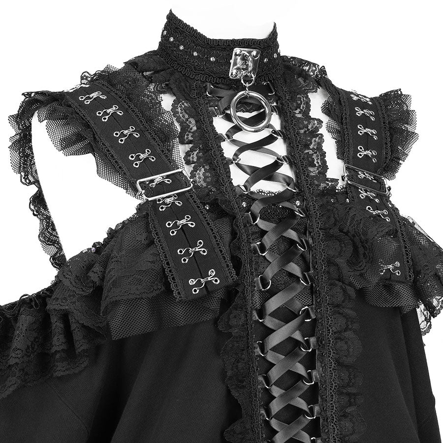 LOCKED UP CHOKER DRESS PULL OVER (BLACK)