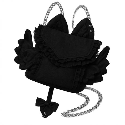 NEQ CHAINED MINI BAG (BLACK)