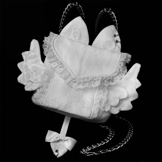 NEQ CHAINED MINI BAG (WHITE)