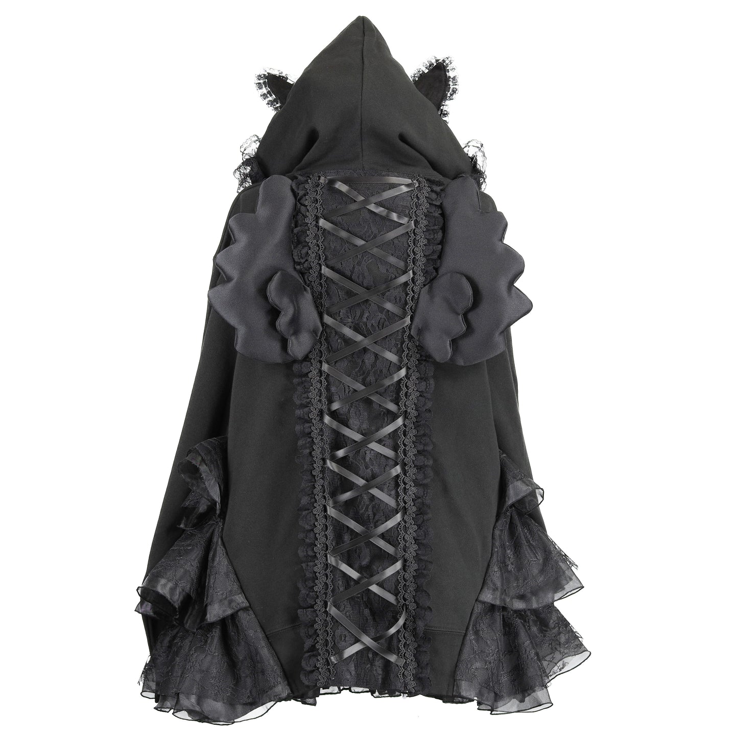  [1个月预订]NEQ 迷你 PON PON 连衣裙派克大衣（黑色）