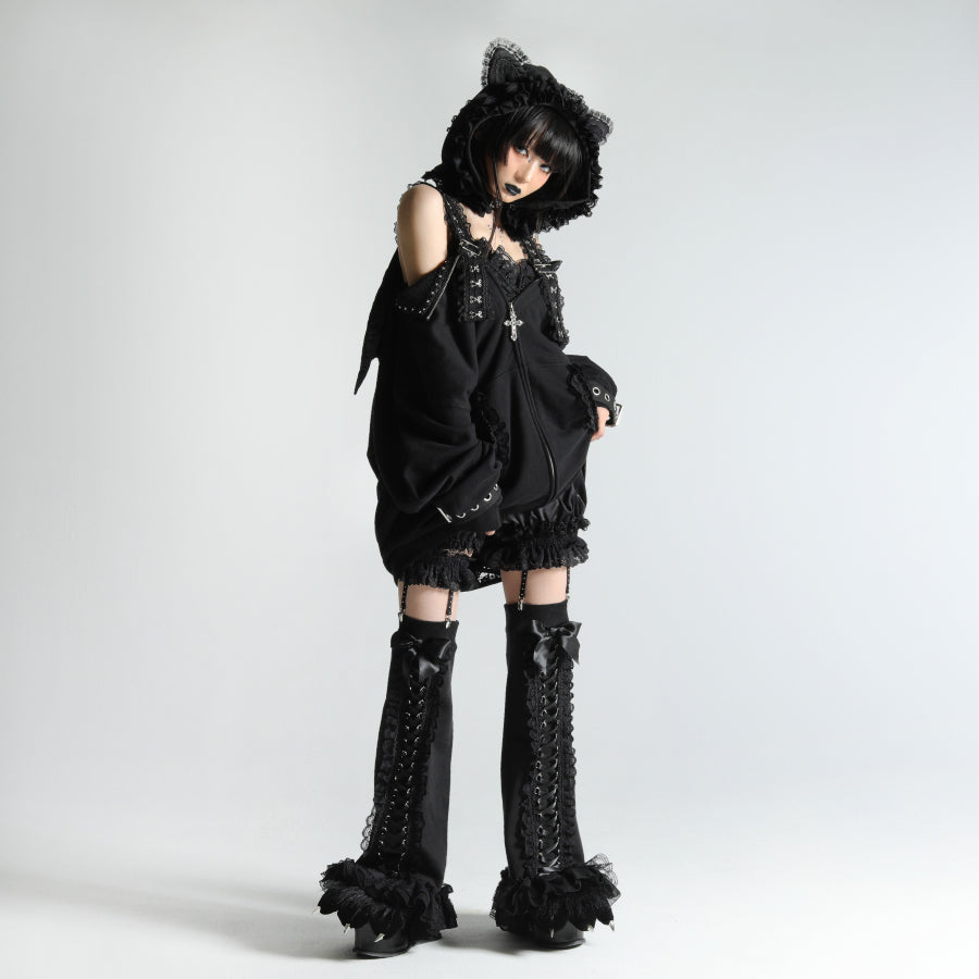 予約1ヶ月半]AKUMA NEKO DRESS PARKA (BLACK) – MAJOH