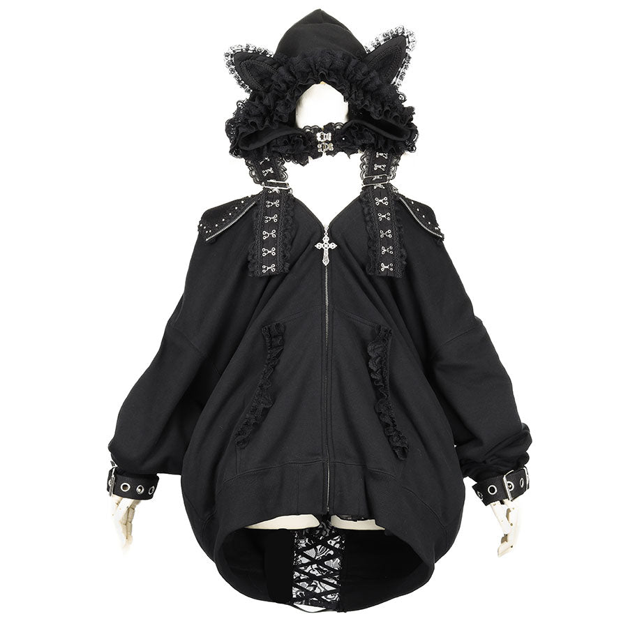 予約1ヶ月半]AKUMA NEKO DRESS PARKA (BLACK) – MAJOH