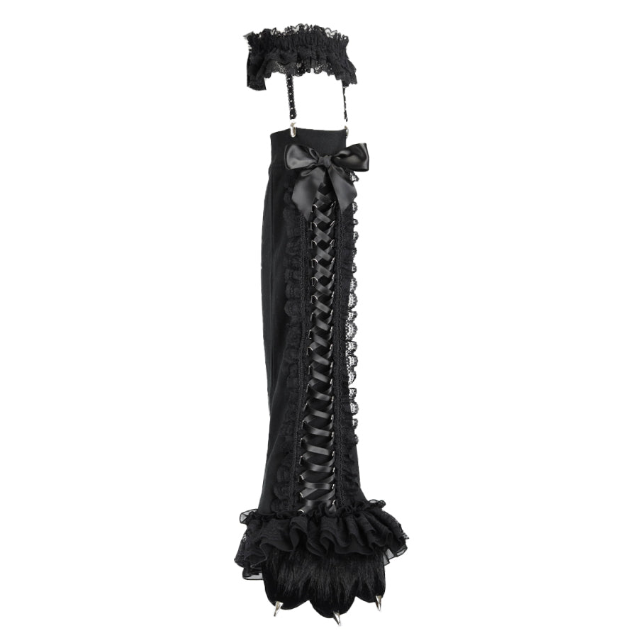 [预购期：1.5个月]猫爪腿背带（黑色）