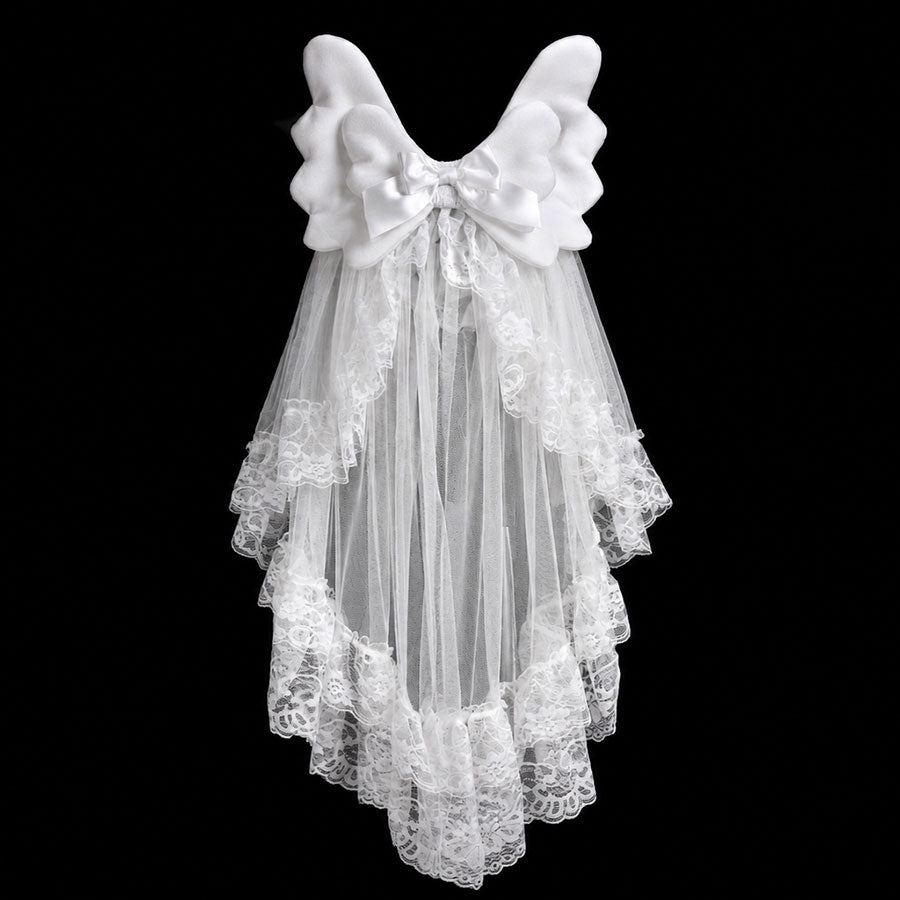 LACE-UP ANGEL WING BUSTLE OBI (WHITE)