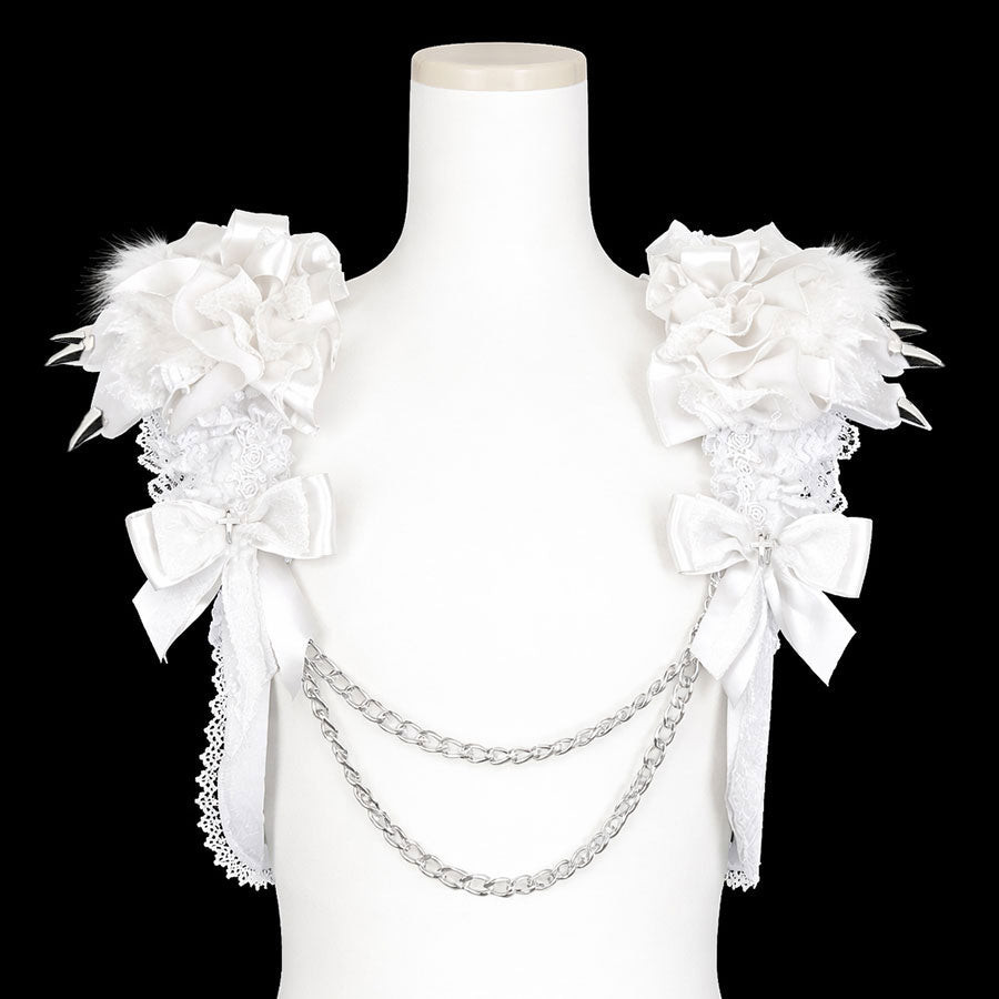 [予約2週間]MINI CAT CLAWS TAIL VEST HARNESS (WHITE)