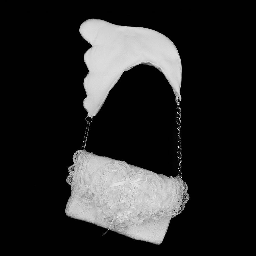 MINI 3D ANGEL WING SHOULDER BAG (WHITE)