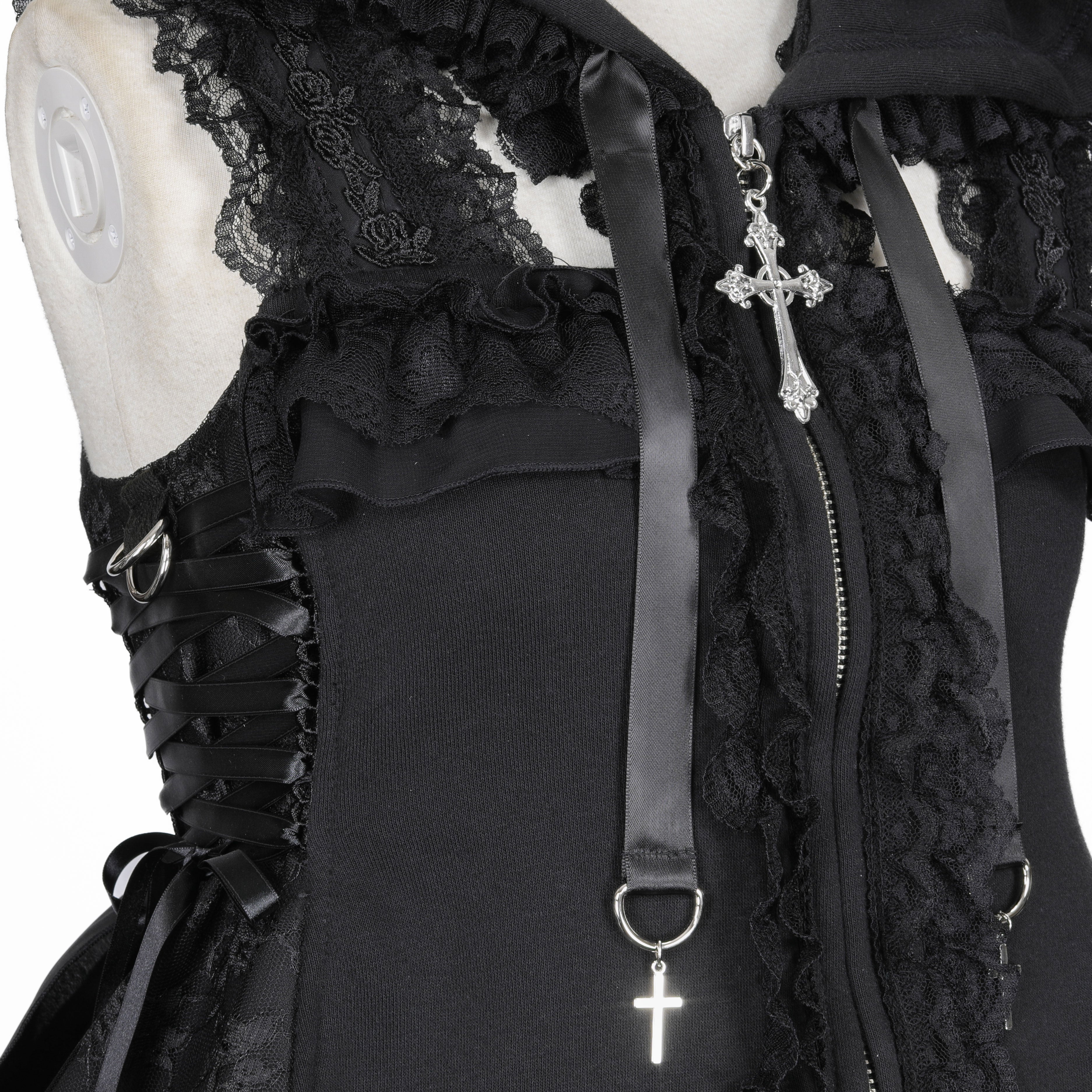 CAT EAR MINI SIDE LACE UP ONE PIECE (BLACK) – MAJOH