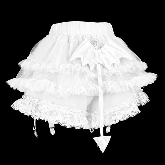 [予約2週間]MINI PUCHI DEVIL PANTS (WHITE)