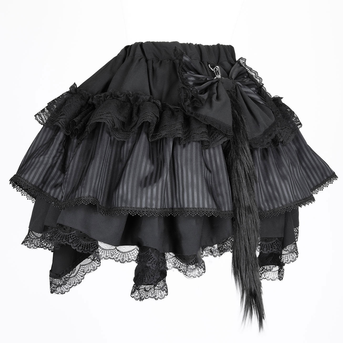 NEQ MINI CAT TAIL SKIRT (BLACK-STRIPE) – MAJOH