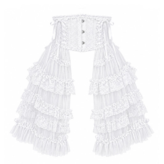 TIERED SIDE TAIL VERY SHORT CORSET ver.2 (WHITE)
