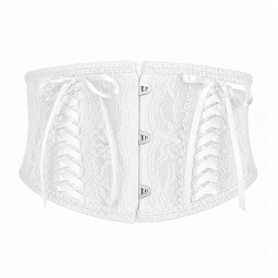 MR corset レースアップコルセット ホワイト フロントリボンレースアップコルセットブラウス ／ front ribbon lace