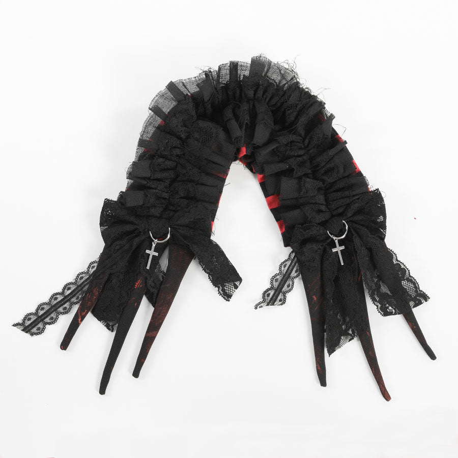 H&A MONSTER NAILS HEAD DRESS(BLACK x RED)