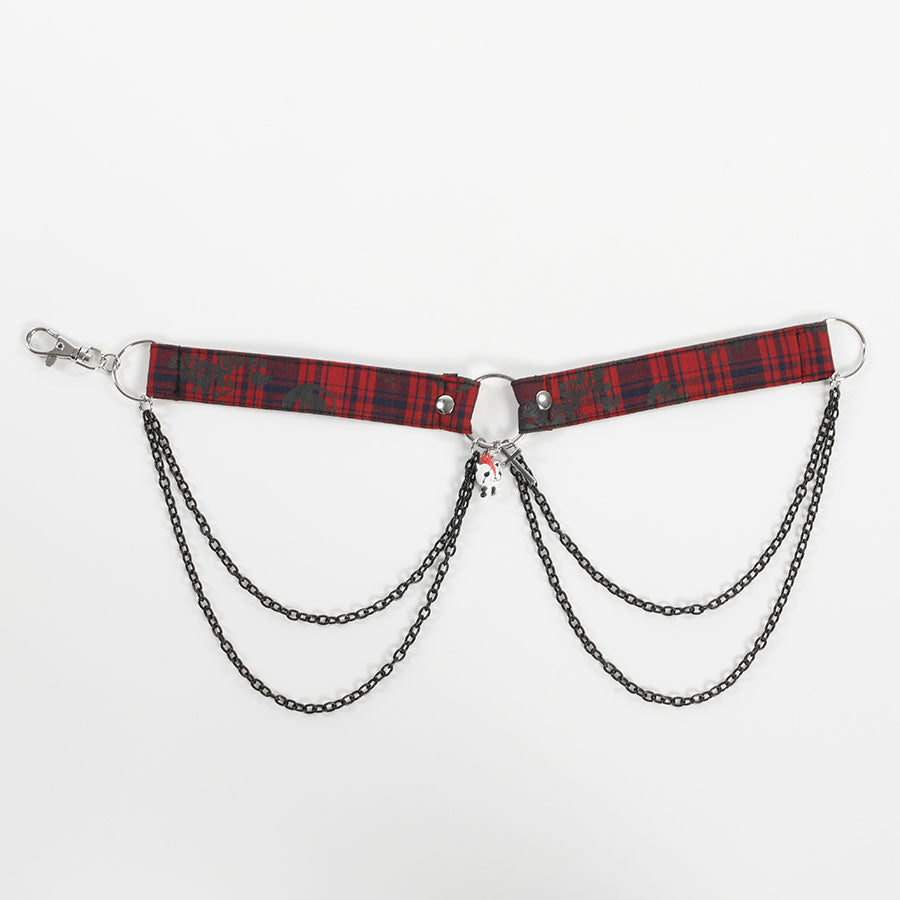 H&A BABY HANGRY CHARM CHOKER(RED-CHECK)