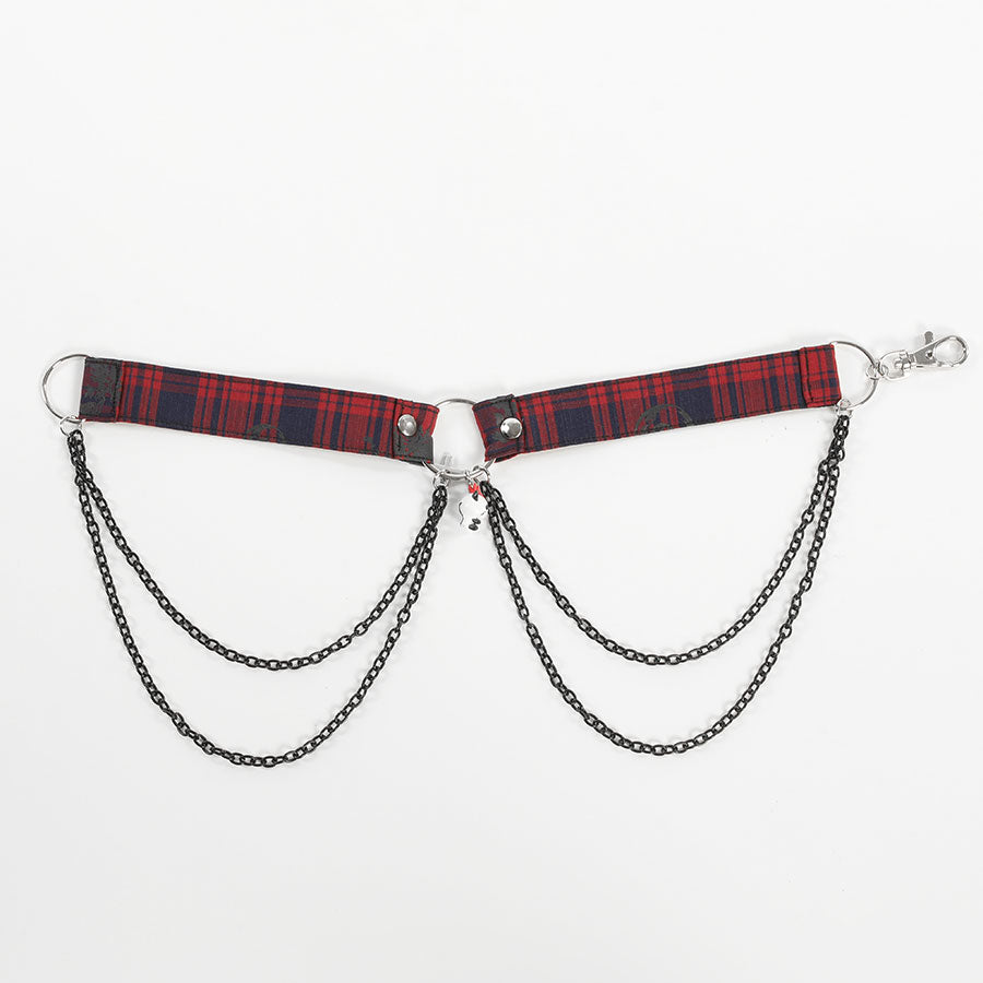 H&A BABY HANGRY CHARM CHOKER(RED-CHECK)