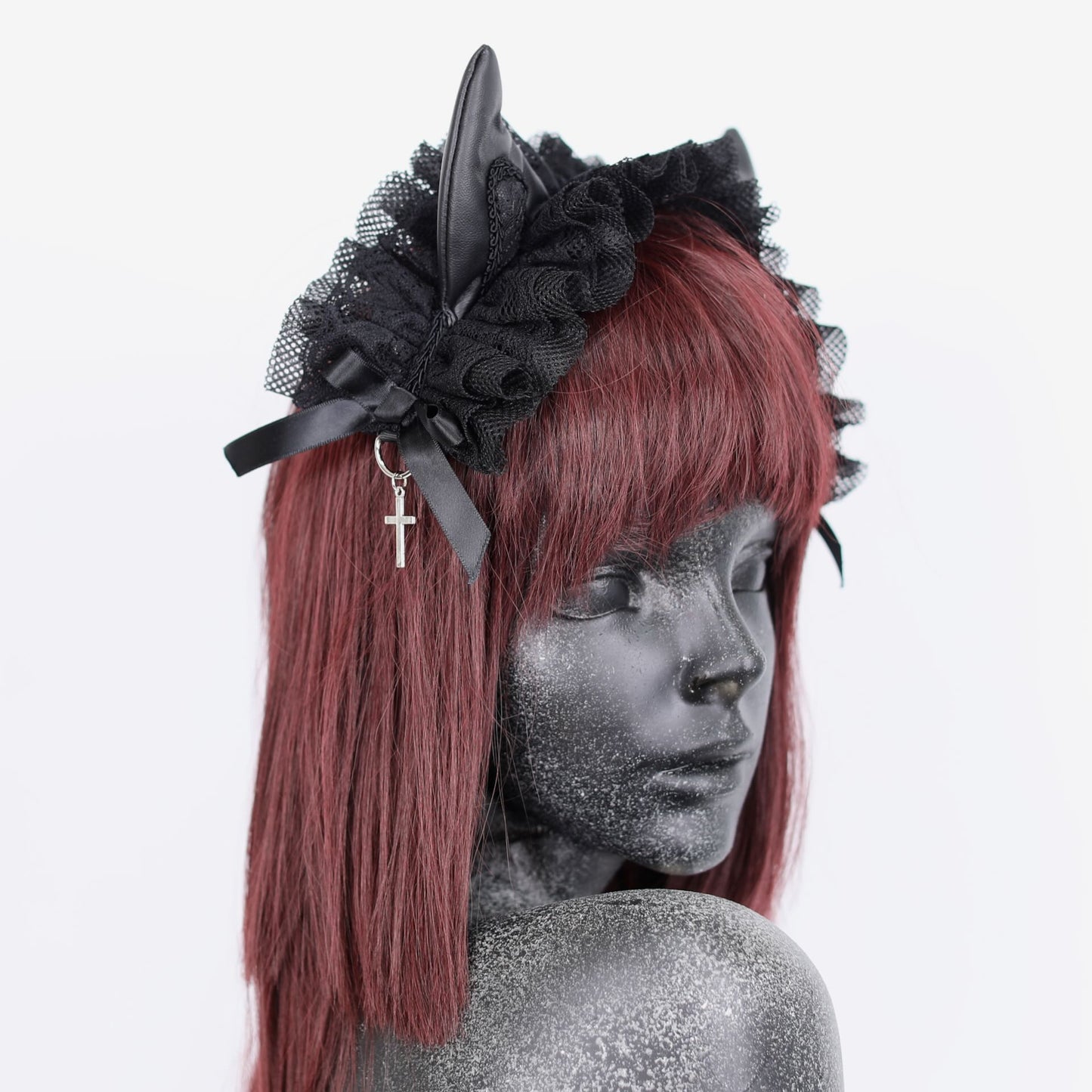 H&A Akuma Neko Devil Cat Head Dress(BLACK x BLACK)