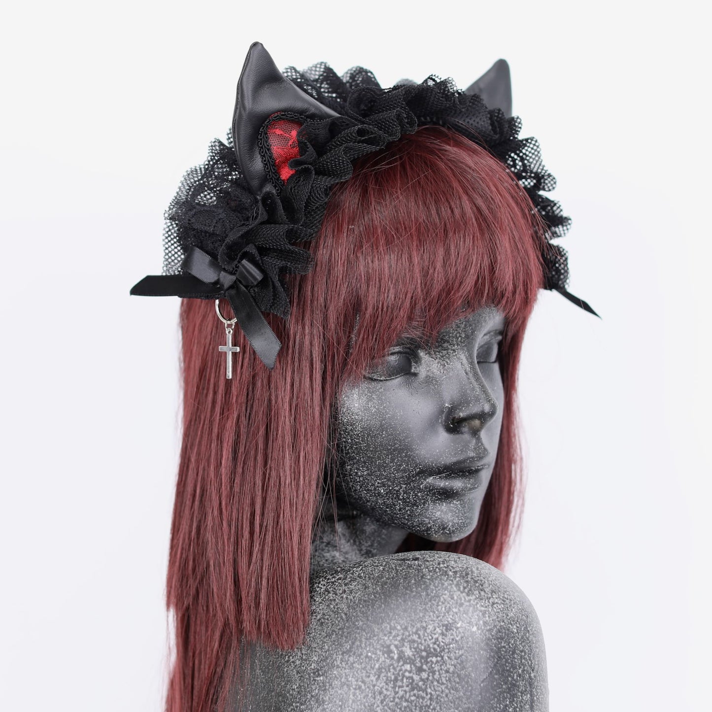 H＆A Akuma Neko Devil Cat Head Tress（黑色X红色）