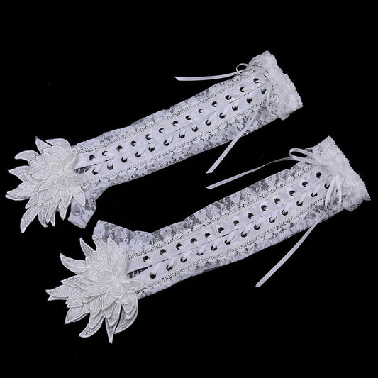 WING LACE UP LONG ARM COVER(WHITE)