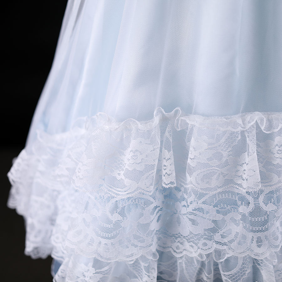 CROCHET LACE ANGEL WING DRESS (BLUE Plain ver.)