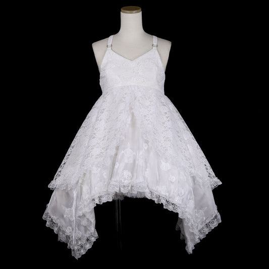 H＆A印刷Babydoll哥特式连衣裙（白色）