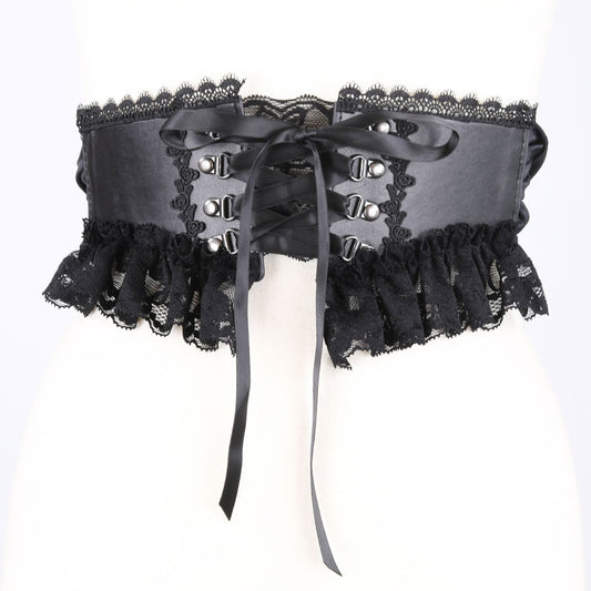 MINI LACE UP BELT(BLACK)