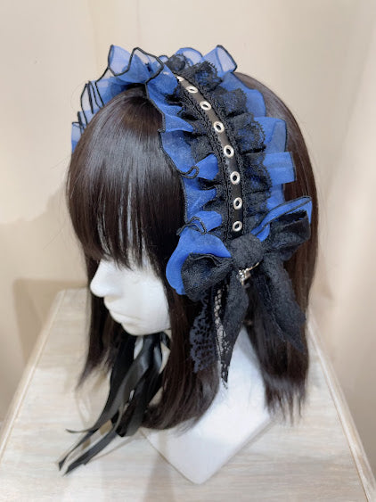 SWEET DEVIL EYELET HEAD DRESS (BLUE)