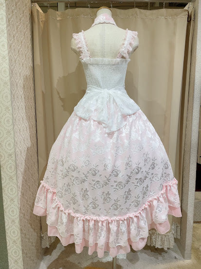 玫瑰园2way连衣裙（粉红色）