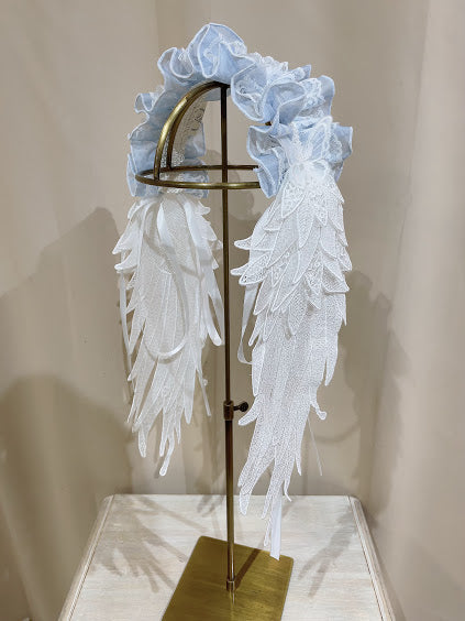 天使翼蝴蝶头连衣裙（3种白色类型）