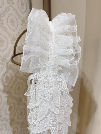 天使翼蝴蝶头连衣裙（3种白色类型）