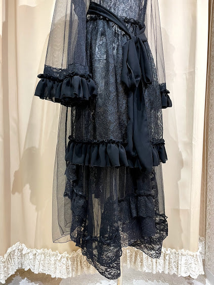 TULLE DRESS ROBE (BLACK)