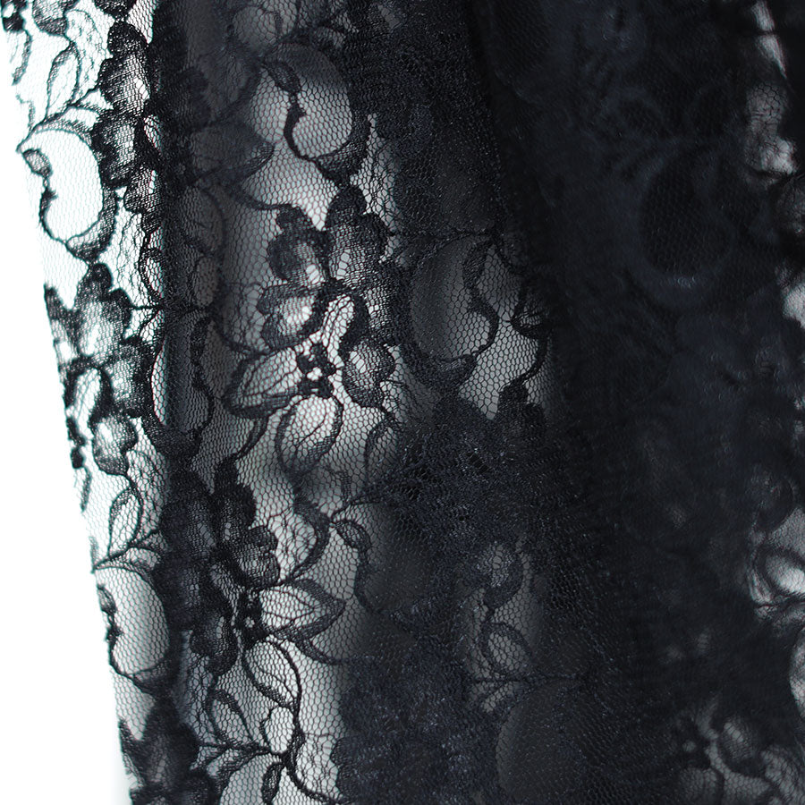 SIDE LONG LACE TAIL VERY SHORT CORSET (BLACK)